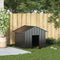vidaXL - Hondenhok - met - dak - 131x101x102 - cm - gegalvaniseerd - staal