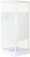 OK - Douchecabine draaideur met zijwand 80x80x185 cm - Veiligheidsglas - Wit