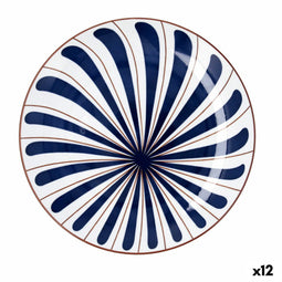 Bidasoa Oceanika - Eetbord Keramisch Ø 27 cm - Blauw (12 stuks)