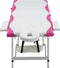 vidaXL - Massagetafel - inklapbaar - 3 - zones - aluminium - wit - en - roze