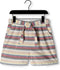 Like Flo F302-5640 - Meisjes Katoenen Slub Short - Met Riem - Multi Streep (maat 140)