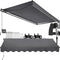 tectake® Ornella - Zonnescherm met Knikarm - 300 x 250 cm - Waterafstotend - Donkergrijs