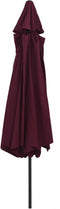 vidaXL - Parasol - met - metalen - paal - 390 - cm - bordeauxrood