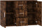 vidaXL - Dressoir - 91x29,5x65 - cm - bewerkt - hout - gerookt - eikenkleurig