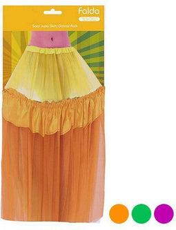 Dames verkleed rokje/tutu - tule stof met elastiek - groen - one size model - van 4 tot 12 jaar