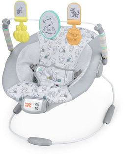 Bright Starts Winnie de Poeh - Babywipstoel - Boog met afneembare speeltjes - Grijs