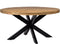 D - Livingfurn - Ronde Eetkamertafel - Mango Hout - 130 cm - Bruin