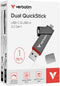 Verbatim Dual QuickStick - USB-stick 1TB - USB-C 3.2 Gen 1 en USB-A 3.2 Gen 1 - Grijs