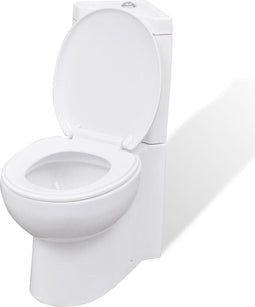 vidaXL - Toilet - hoekmodel - keramisch - wit