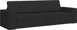 vidaXL - Vloersofa - Bed - 2-in-1 - Zwart - 245x150x60.5 - cm - Stof