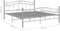 vidaXL - Bedframe - metaal - grijs - 180x200 - cm