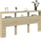 vidaXL - Hoofdbordkast - met - LED-verlichting - 200x17x102 - cm - sonoma - eiken
