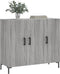 vidaXL - Dressoir - 90x34x80 - cm - bewerkt - hout - grijs - sonoma - eikenkleurig