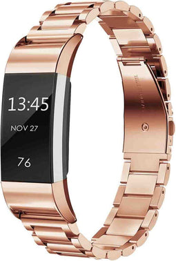 imoshion Bandje met Horlogeband inkorter - Geschikt voor Fitbit Charge 2 - imoshion Stalen band zonder installatiehulp - Rosé Goud
