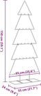 vidaXL - Kerstdecoratie - kerstboom - 150 - cm - metaal - zwart