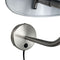 OULU - Wandlamp - zwart - geborsteld staal