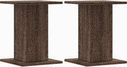 vidaXL - Plantenstandaards - 2 - st - 30x30x40 - cm - bewerkt - hout - bruin - eiken