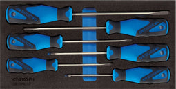 Gedore 1500 CT1-2150 PZ Schroevendraaierset Kruiskop, Plat