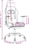 vidaXL - Gamestoel - met - voetensteun - stof - zwart - en - lichtgrijs