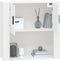vidaXL - Wandkast - 80x33x80 - cm - bewerkt - hout - wit
