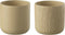 J-Line bloempot Gen - keramiek - beige - XL - 2 stuks - Ø 20.5 cm
