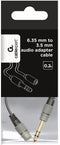 Gembird A-63M35F-0.2M - Audio-adapter 6.35mm naar 3.5mm - Vergulde aansluitingen - Zwart
