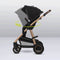 Lionelo Amber 3in1 - Kinderwagen Reiswieg Buggy Autostoel - ADAC getest - Geveerde Pompwielen - Zacht Babymatras - Compact Opvouwbaar - Kleur: Black Onyx