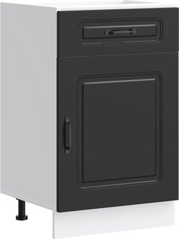 vidaXL - Keuken - onderkast - Kalmar - bewerkt - hout - zwart