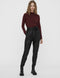 VERO MODA VMEVA MR LOOSE PAPERBAG COATED P GA NOOS Dames Broek - Maat M X L32 - High Waist - Strikdetail