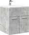 vidaXL - Wastafelkast - 41x38,5x46 - cm - bewerkt - hout - betongrijs