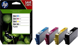 HP 364 - Inktcartridge - 4-Pack Zwart Cyaan Magenta Geel (N9J73AE)