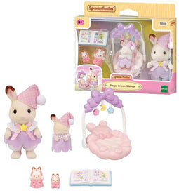 Sylvanian Families 5806 - Slaperige droomset - Marshmallowmouse jongen en baby met badaccessoires