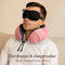 SKYCASES Travel Essentials - Nekkussen Set 3-delig - Ergonomisch Memory Foam met Oogmasker en Oordoppen - Rose