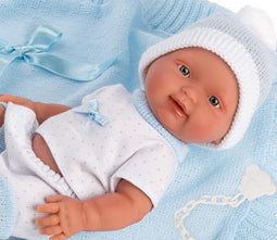 Llorens mini babypopje jongetje met speen 26 cm