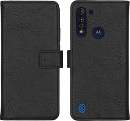 iMoshion Hoesje Geschikt voor Motorola Moto G8 Power Lite Hoesje Met Pasjeshouder - iMoshion Luxe Bookcase - Zwart