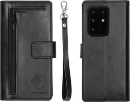 iMoshion Hoesje Geschikt voor Samsung Galaxy S20 Ultra Hoesje Met Pasjeshouder - iMoshion Uitneembare 2-in-1 Bookcase met rits - Zwart