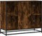 vidaXL - Dressoir - 92x35x76 - cm - bewerkt - hout - gerookt - eikenkleurig