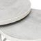 Stalux Salontafelset 'Saar' rond 80 en 60cm, kleur wit / beton