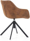 Eetkamerstoel Menno - cognac cowboy