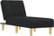 vidaXL - Chaise - longue - stof - zwart