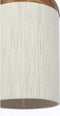 Light & Living Dania - Hanglamp - Ø27,5x52cm - Beige katoenen lampenkap - Naturel houtprint