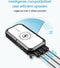 Tedroka® ES981S - Powerbank 10000mAh - Draadloos met Snelladen en Zonne-energie - 3-in-1 Oplader met 4 USB-poorten