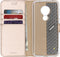Accezz Hoesje Geschikt voor Motorola Moto G7 Power Hoesje Met Pasjeshouder - Accezz Wallet Softcase Bookcase - goud