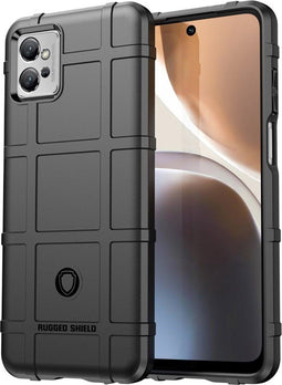iMoshion Hoesje Geschikt voor Motorola Moto G32 Hoesje Siliconen - iMoshion Rugged Shield Backcover - Zwart