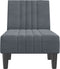 vidaXL - Chaise - longue - fluweel - donkergrijs