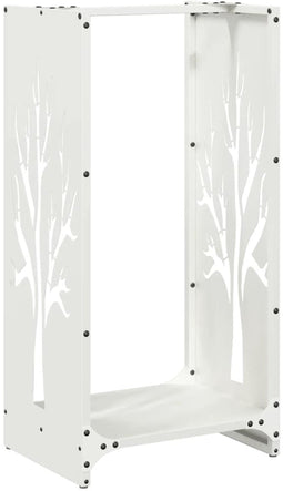 vidaXL - Brandhoutrek - 40x30x80 - cm - koudgewalst - staal - wit