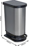 Rotho Paso mono pedaalemmer - prullenbak 50L - BPA vrij - donker zilvermetallic