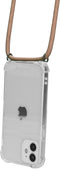 Mobiparts Lanyard Case iPhone 12 Mini - Verstelbaar koord - Transparant