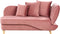 MERI II - Chaise longue - Roze - Rechterzijde - Fluweel
