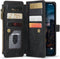 Caseme - Geschikt voor iPhone 14 Pro Max - Vintage 2 in 1 portemonnee hoes - Zwart